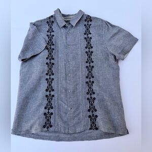 Men’s Guess Brand Short Sleeve Shirt Linen/Cotton Blend Size XL​